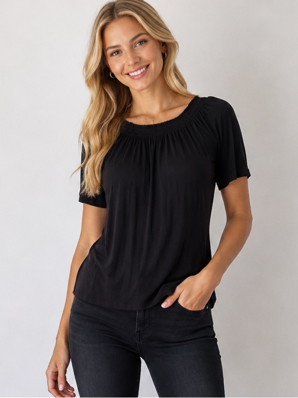 Michael Kors Black Short-Sleeve Tee XS